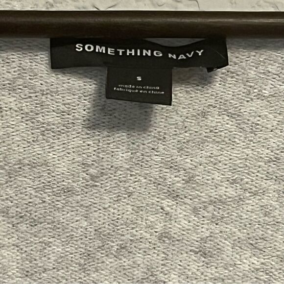Women's Something Navy Grey V-Neck Sweater - Picture 7 of 7